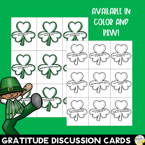 Lucky Leprechauns Gratitude Discussion Cards and Activity Pack - St. Patrick's