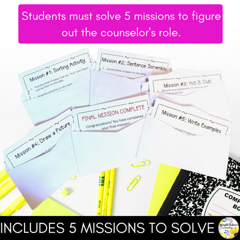 Meet The Counselor Escape Room Guidance Lesson - Mission Meet The Counselor
