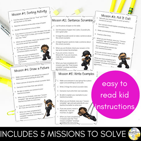 Meet The Counselor Escape Room Guidance Lesson - Mission Meet The Counselor