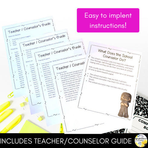 Meet The Counselor Escape Room Guidance Lesson - Mission Meet The Counselor