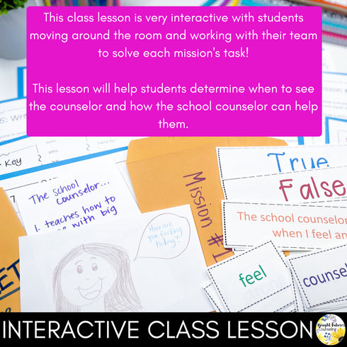 Meet The Counselor Escape Room Guidance Lesson - Mission Meet The Counselor