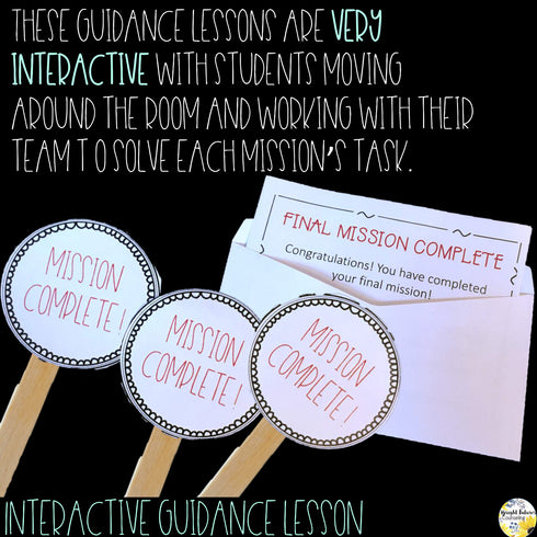 Interactive Classroom Guidance Lesson BUNDLE Escape Room Style Mission Series