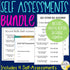 Self-Assessments Bundle Editable School Counseling Data Collection Tools