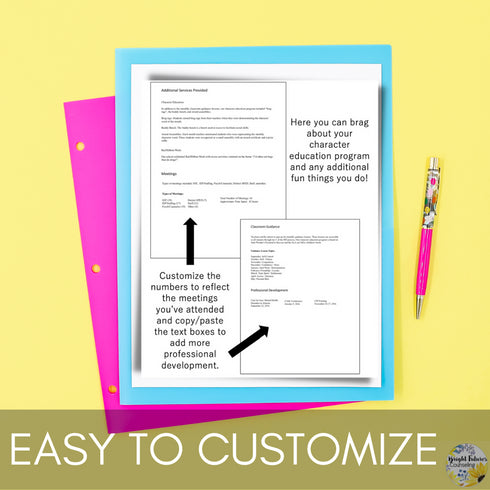 School Counseling EDITABLE End of the Year Report