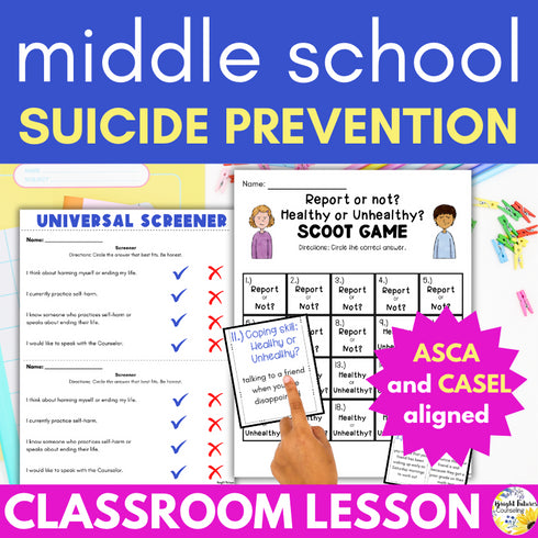 Suicide Prevention Lesson Middle School Counseling