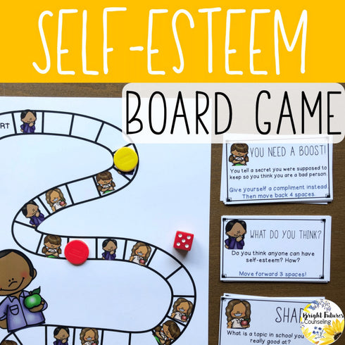 Self-Esteem Board Game - School Counseling Game with Digital Version