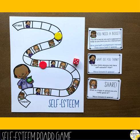 Self-Esteem Board Game - School Counseling Game with Digital Version