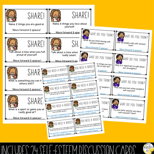 Self-Esteem Board Game - School Counseling Game with Digital Version