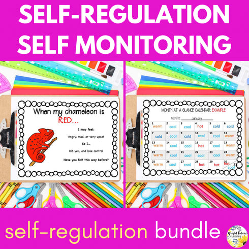 Self-Regulation BUNDLE Self-Regulation Counseling Lesson and Data Tracker