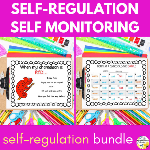 Self-Regulation BUNDLE Self-Regulation Counseling Lesson and Data Tracker