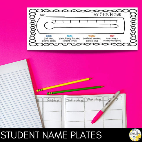 Self-Regulation BUNDLE Self-Regulation Counseling Lesson and Data Tracker