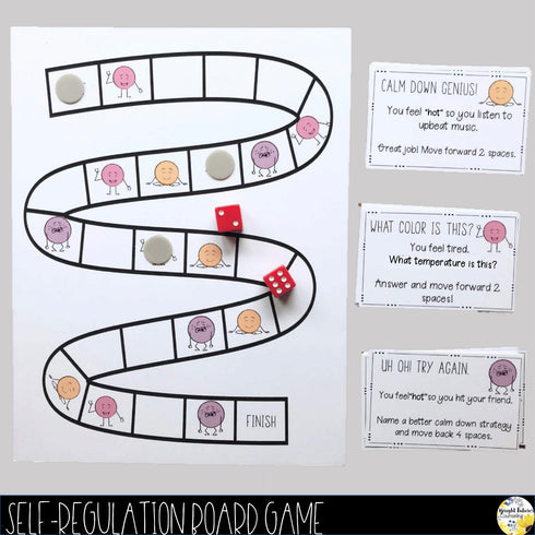 Self-Regulation Board Game School Counseling Game for Coping Strategies
