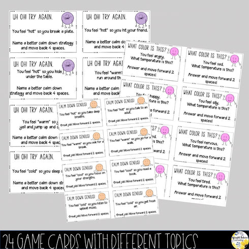 Self-Regulation Board Game School Counseling Game for Coping Strategies