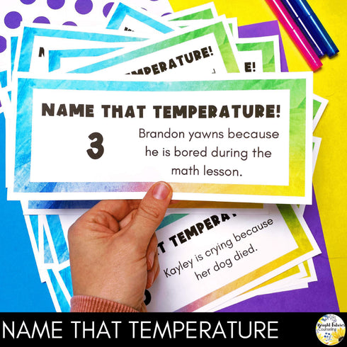 Self-Regulation Scoot Game - Elementary School Counseling Game