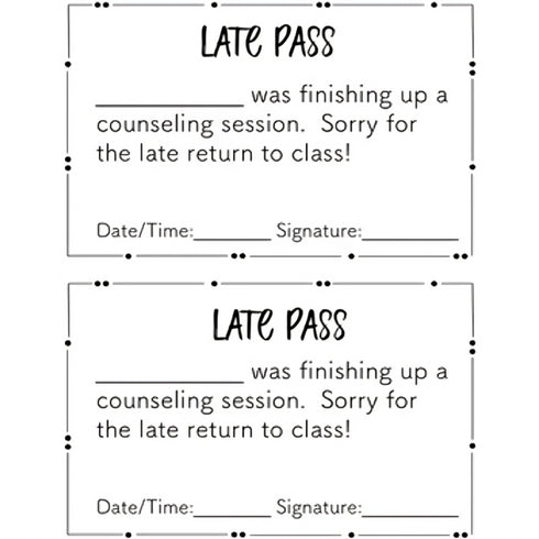 Late Pass for Counseling