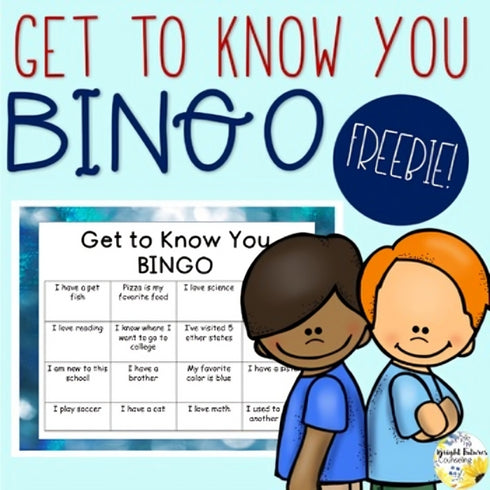Get to Know You Bingo School Counseling Game