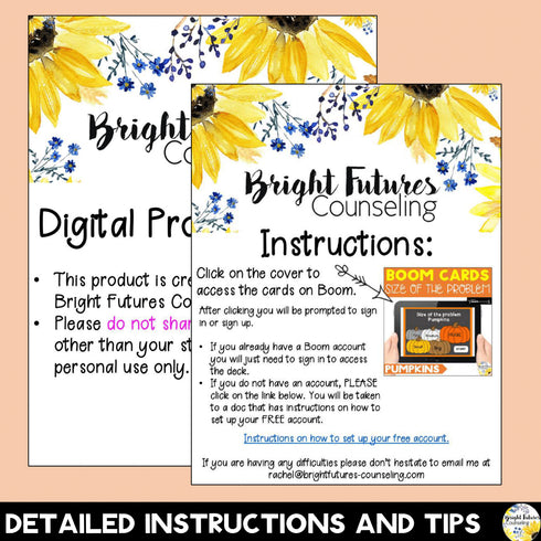 Size of the Problem Pumpkins Fall SEL Activity - Boom Cards Fall Game