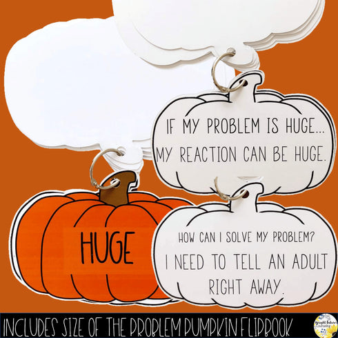 Size of the Problem Pumpkins Flip Book + Fall Themed Self-Regulation Activities