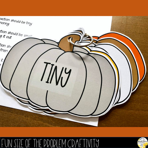Size of the Problem Pumpkins Flip Book + Fall Themed Self-Regulation Activities