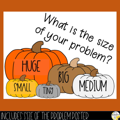 Size of the Problem Pumpkins Flip Book + Fall Themed Self-Regulation Activities