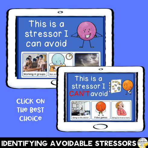 Stress and Anxiety Boom Cards Digital Game: Learn to Reduce Stress & Shift Focus