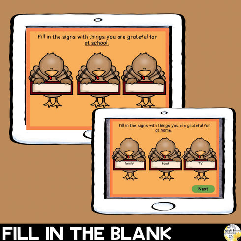 Thanksgiving Gratitude Boom Cards - Distance Learning Gratitude Activity