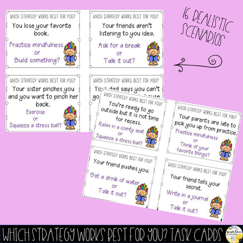 Self-Control Task Cards Self-ConTROLLS Counseling Cards