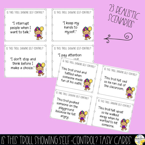 Self-Control Task Cards Self-ConTROLLS Counseling Cards