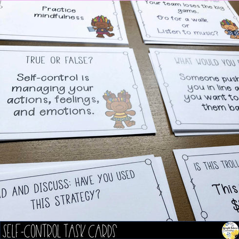 Self-Control Task Cards Self-ConTROLLS Counseling Cards