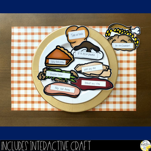 Thanksgiving Responsibility Activity What's On Your Plate? Responsibility Lesson