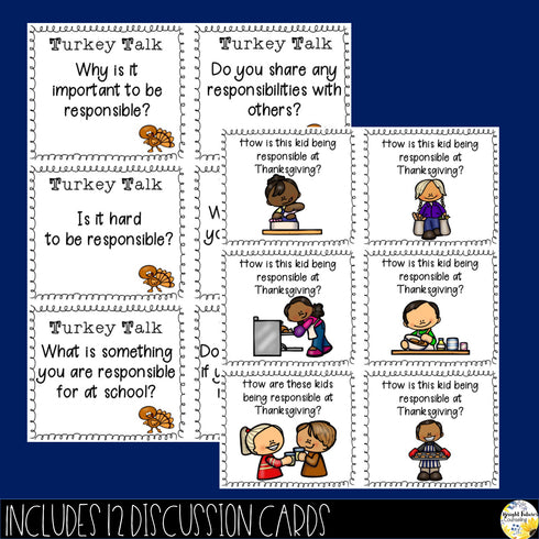 Thanksgiving Responsibility Activity What's On Your Plate? Responsibility Lesson