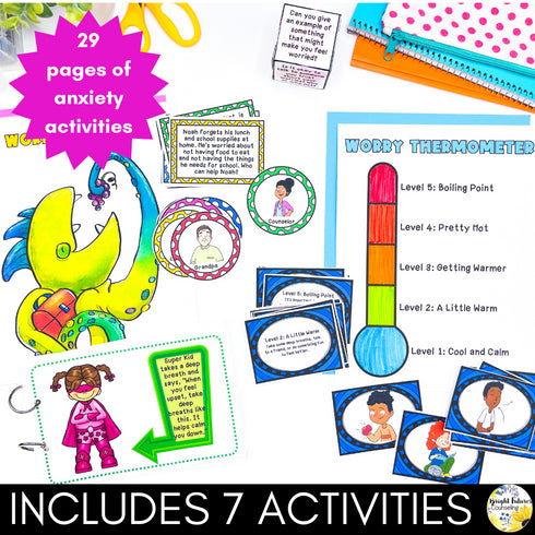 Worry and Anxiety Management - Coping Skills Activities for Primary Grades