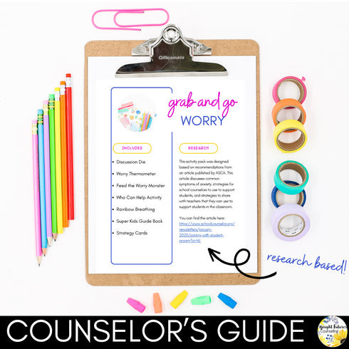 Worry and Anxiety Management - Coping Skills Activities for Primary Grades