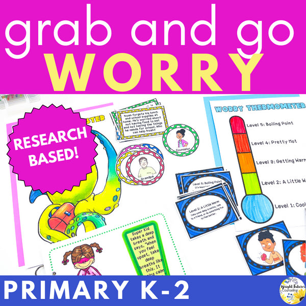 Worry and Anxiety Management - Coping Skills Activities for Primary Grades