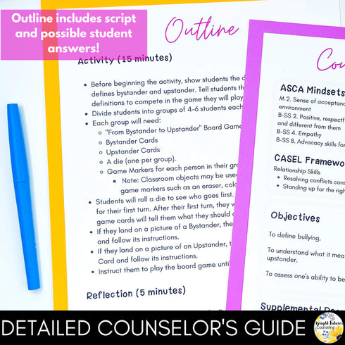 Bullying Prevention Lesson for Social Emotional Learning and School Counseling