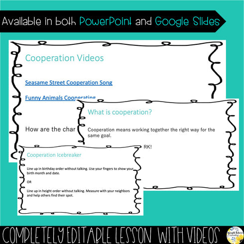 COOPERATION Guidance Lesson Activity & Video + Editable Google Version