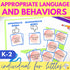 Appropriate Language and Behavior Individual Counseling Curriculum - Primary