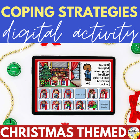 Christmas Coping Strategies Digital Activity - Holiday School Counseling SEL