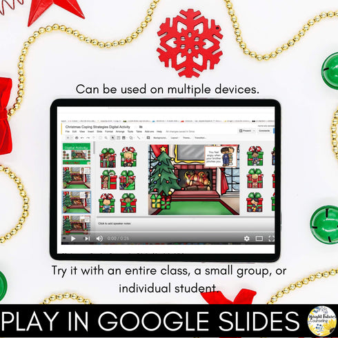 Christmas Coping Strategies Digital Activity - Holiday School Counseling SEL
