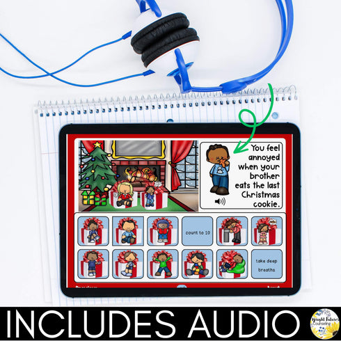 Christmas Coping Strategies Digital Activity - Holiday School Counseling SEL