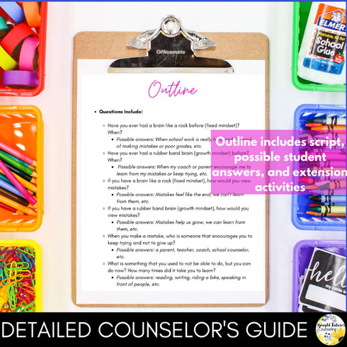 Elementary School Counseling Low-Prep and Engaging SEL Guidance Lessons Bundle