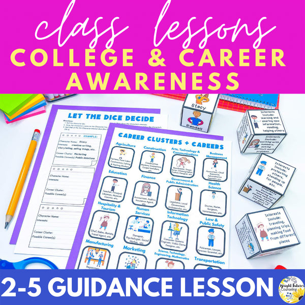 Career Exploration Lesson for Social Emotional Learning and School Counseling