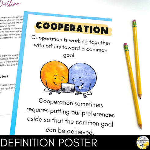 Cooperation Lesson for Social Emotional Learning & Elementary School Counseling