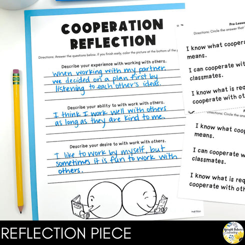 Cooperation Lesson for Social Emotional Learning & Elementary School Counseling