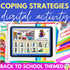Coping Strategies Back to School Boom Cards + Google Slides Version