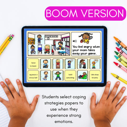 Coping Strategies Back to School Boom Cards + Google Slides Version