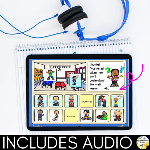 Coping Strategies Back to School Boom Cards + Google Slides Version