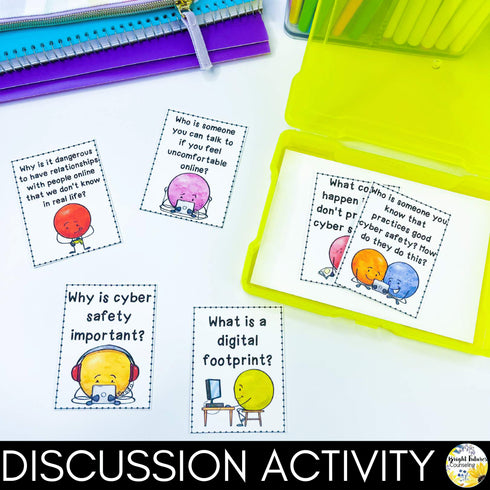 Cyber Safety SEL Lesson and Activities - Elementary School Counseling