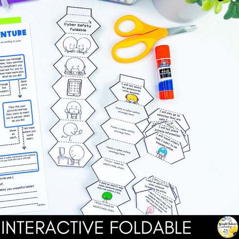 Cyber Safety SEL Lesson and Activities - Elementary School Counseling