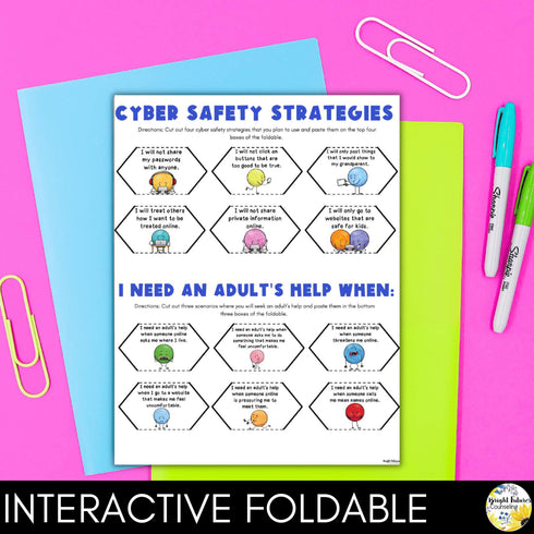 Cyber Safety SEL Lesson and Activities - Elementary School Counseling